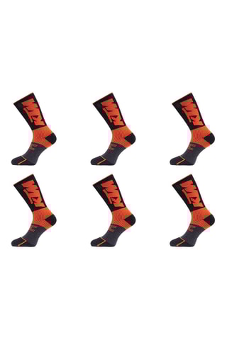 6 paires de chaussettes - Noir et orange - KTM