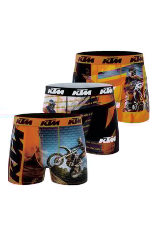 3 boxers - Noir et orange - KTM
