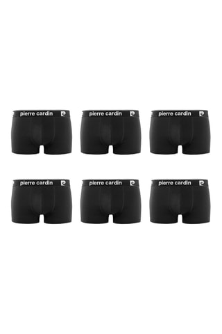 6 boxers - Noir - Pierre Cardin