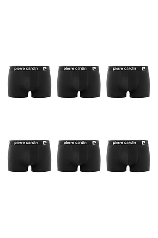6 boxers - Noir - Pierre Cardin