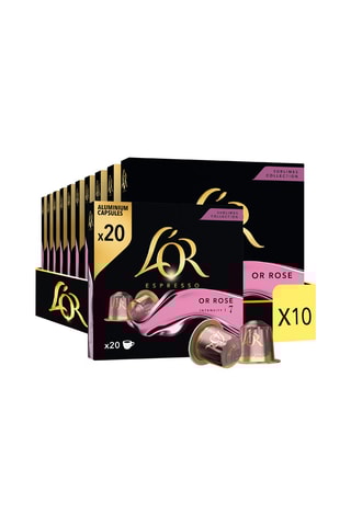 200 capsules Café L'Or Espresso Or Rose - Intensité 7 - Compatibles Nespresso®*