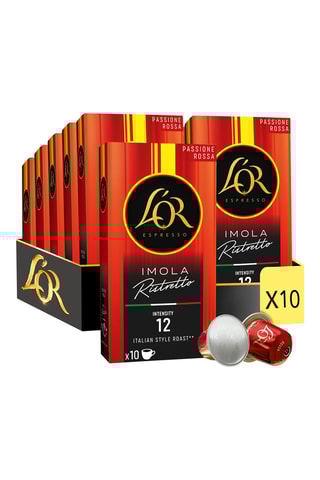 100 capsules x Café L'Or Espresso Imola Ristretto - Intensité 12 - Compatibles Nespresso®*
