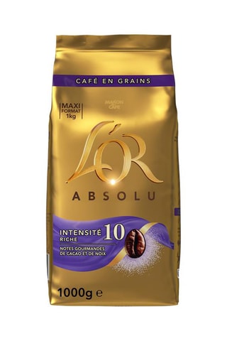 8 x Café en grains L'Or Absolu Intensité 10 - 1 kg
