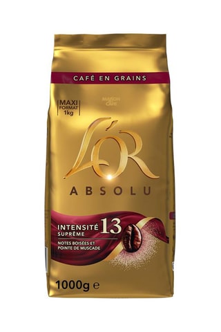 8 x Café en grains L'Or Absolu Intensité 13 - 1 kg