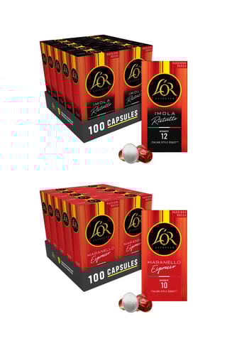 Assortiment 200 capsules Imola Ristretto e Maranello Espresso - Compatibles Nespresso®*