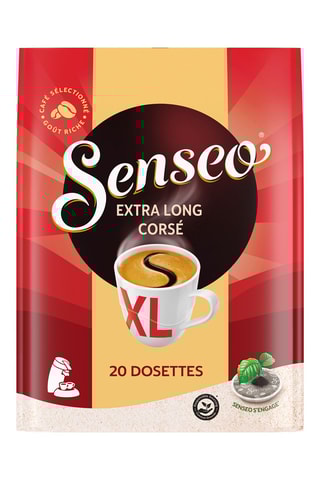200 dosettes compostables Café extra long corsé - Compatibles Senseo
