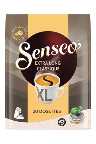 200 dosettes compostables Café extra long classique - Compatibles Senseo