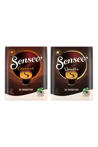 Assortiment 320 dosettes Café vanille et Café caramel - Compatibles Senseo
