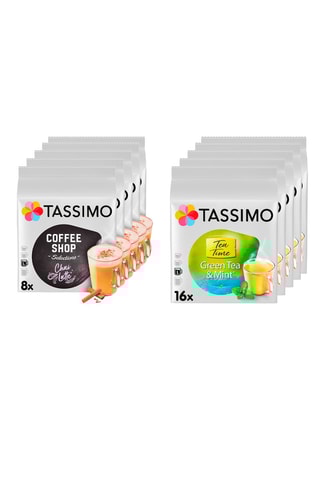 Assortiment 120 T-Discs Thé vert à la menthe et Tchai latte - Compatibles Tassimo