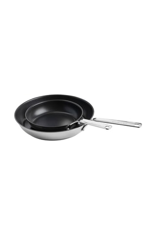 2 Roestvrijstalen Koekenpannen - 20 en 28 cm