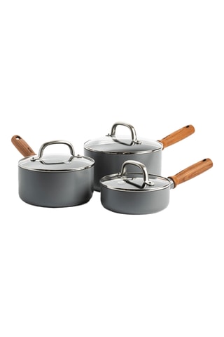 3 Steelpannen met Keramische Bekleding Mayflower Pro - 16/18/20 cm - Greenpan