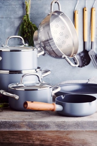 3 Steelpannen met Keramische Bekleding Mayflower Pro - 16/18/20 cm - Greenpan