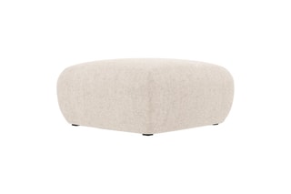 Pouf Nolio - Beige clair - En tissu chenille