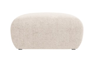 Pouf Nolio - Beige clair - En tissu chenille