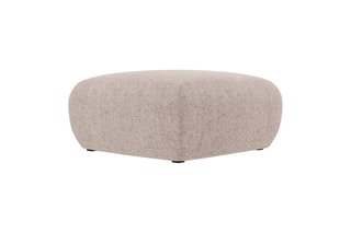 Pouf Nolio - Beige - En tissu chenille