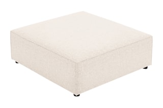 Pouf Arendal - Beige clair - En tissu chenille