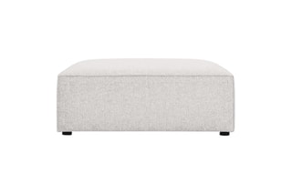 Pouf Arendal - Gris clair - En tissu chenille