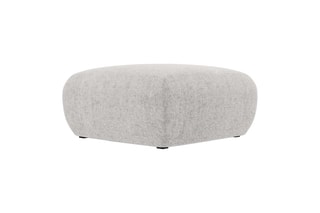 Pouf Nolio - Gris clair - En tissu chenille