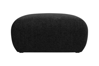 Pouf Nolio - Noir - En tissu chenille