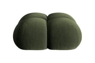 Pouf Loretto - Vert - Toucher velours