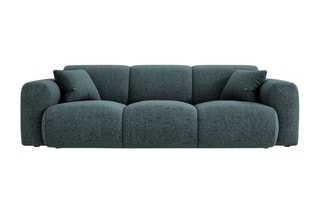 Canapé Nolio - Bleu pétrole - 3 places - En tissu chenille