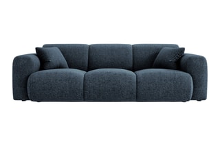 Canapé Nolio - Bleu roi - 3 places - En polyester - Toucher soie