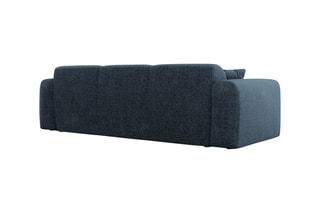 Canapé Nolio - Bleu roi - 3 places - En polyester - Toucher soie