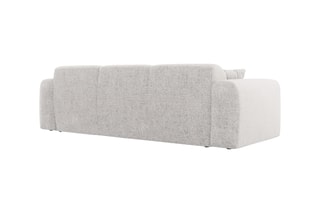 Canapé Nolio - Gris clair - 3 places - En polyester - Toucher soie