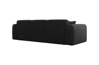 Canapé Nolio - Noir - 3 places - En polyester - Toucher soie