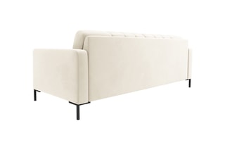 Canapé Bali - Beige clair - 4 places - Tissu Tissu velours