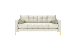 Canapé Bali - Beige clair - 3 places - Toucher velours