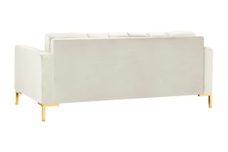 Canapé Bali - Beige clair - 3 places - Toucher velours