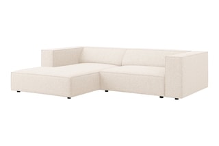 Canapé d'angle gauche Arendal - Beige clair - 3 places - Tissu chenille