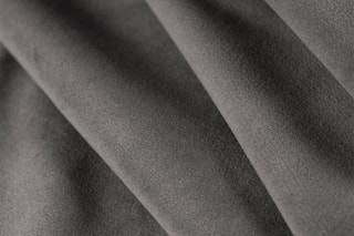 Canapé panoramique Chicago - Gris - 6 places - Tissu toucher velours