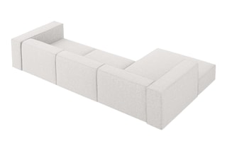 Canapé d'angle gauche Arendal - Gris clair  - 4 places - En tissu chenille