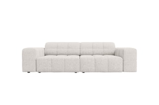 Canapé Chicago - Gris clair - 3 places - Tissu chenille