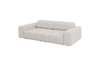 Canapé Chicago - Gris clair - 3 places - Tissu chenille