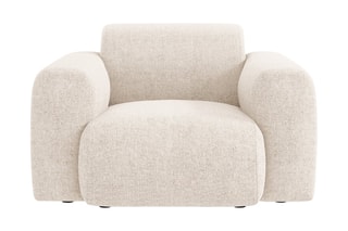 Fauteuil Nolio - Beige clair chiné - En tissu chenille