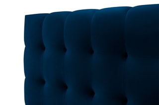 Lit-coffre Bali - Bleu roi - Toucher velours - Couchage 180 x 200 cm