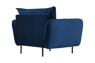 Fauteuil Vienna - Bleu roi - Toucher velours