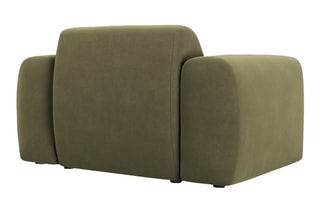 Fauteuil Nolio - Kaki - Toucher velours
