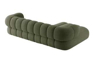 Canapé d’angle gauche Koge - Vert - 5 places - En tissu chenille