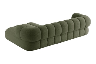 Canapé d’angle droit Koge - Vert - 5 places - En tissu chenille