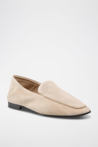 Kalfsleren Mocassins - Ecru