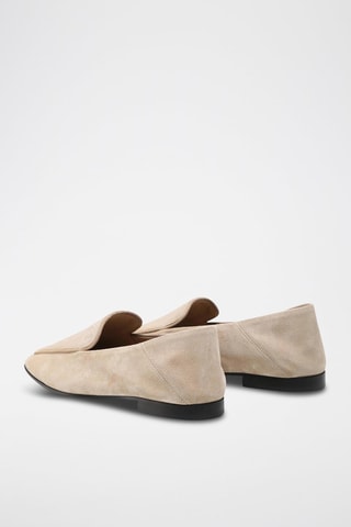 Kalfsleren Mocassins - Ecru