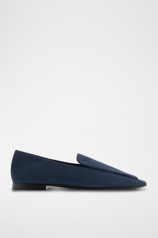 Kalfsleren Mocassins - Marineblauw
