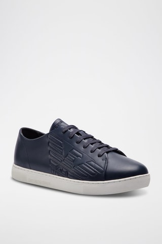 Leren Sneakers - Nachtblauw