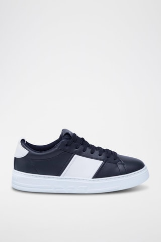 Leren Sneakers - Nachtblauw en Wit