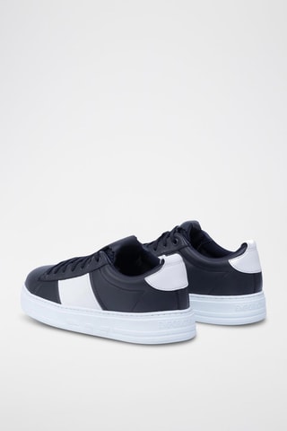 Leren Sneakers - Nachtblauw en Wit