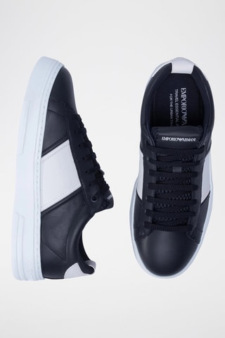 Leren Sneakers - Nachtblauw en Wit